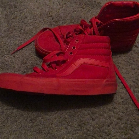 Vans Shoes - Size 7 men’s red vans 8 1/2 women’s